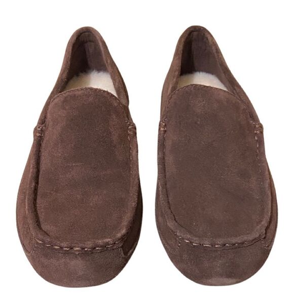 UGG Alder Faux Shearling Lined Suede Brown Slipper - Picture 2 of 9